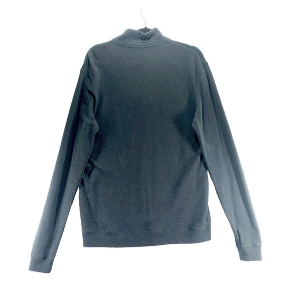 M Johnnie-O Sully Grey Pullover 1/4 Zip Sweater Purple Logo Accent Men's - Picture 2 of 7